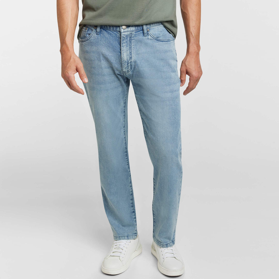 Ash & Erie Straight Fit Light Wash Denim Jeans for Short Men   Straight Fit Jeans