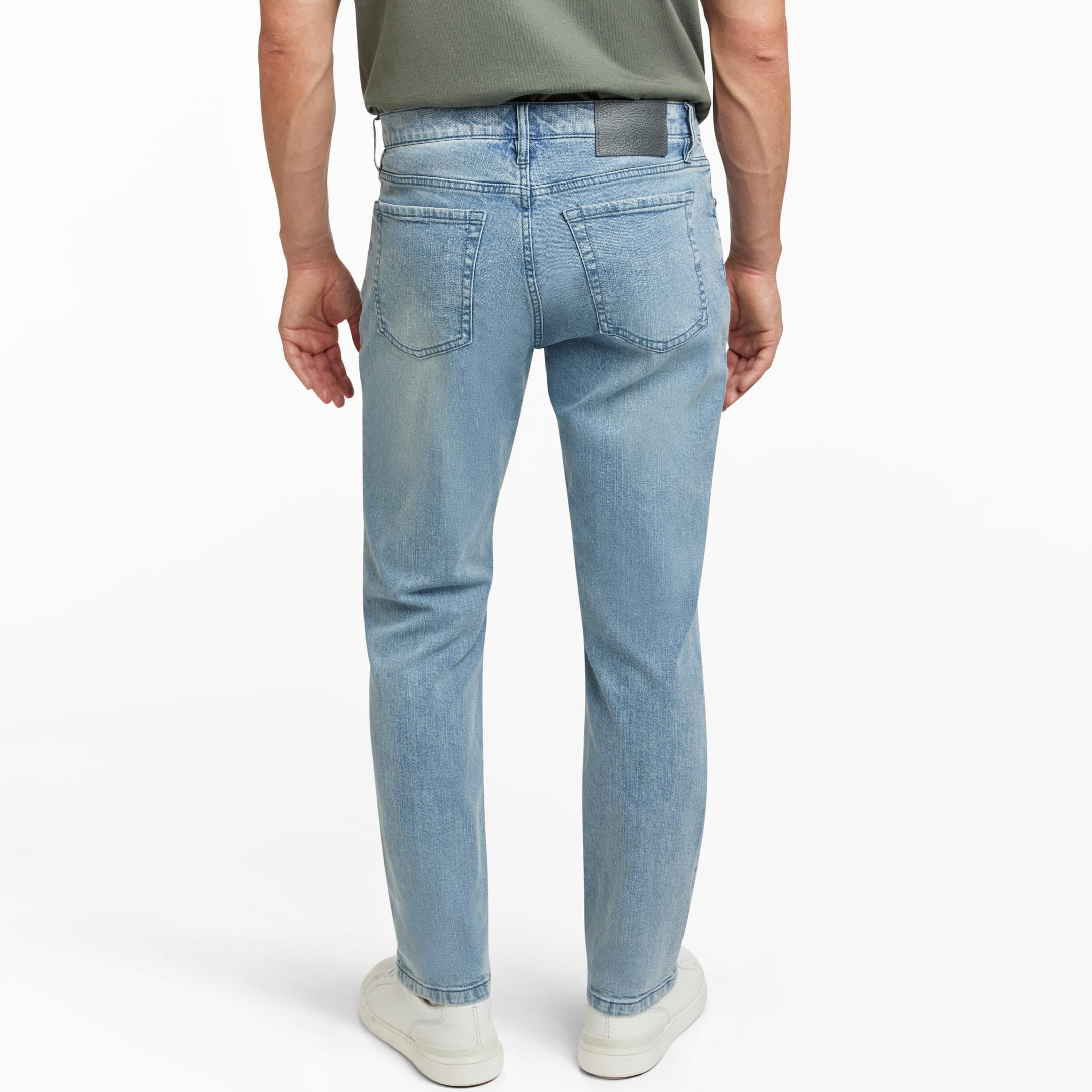 Ash & Erie Straight Fit Light Wash Denim Jeans for Short Men   Straight Fit Jeans