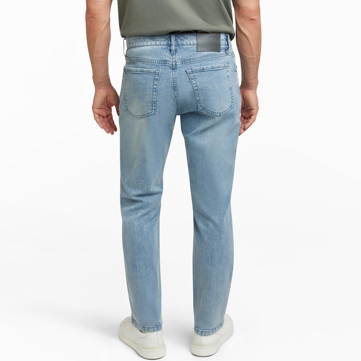 Ash & Erie Straight Fit Light Wash Denim Jeans for Short Men   Straight Fit Jeans