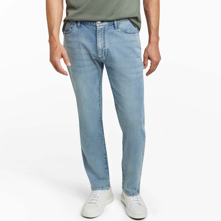 Ash & Erie Straight Fit Light Wash Denim Jeans for Short Men   Straight Fit Jeans