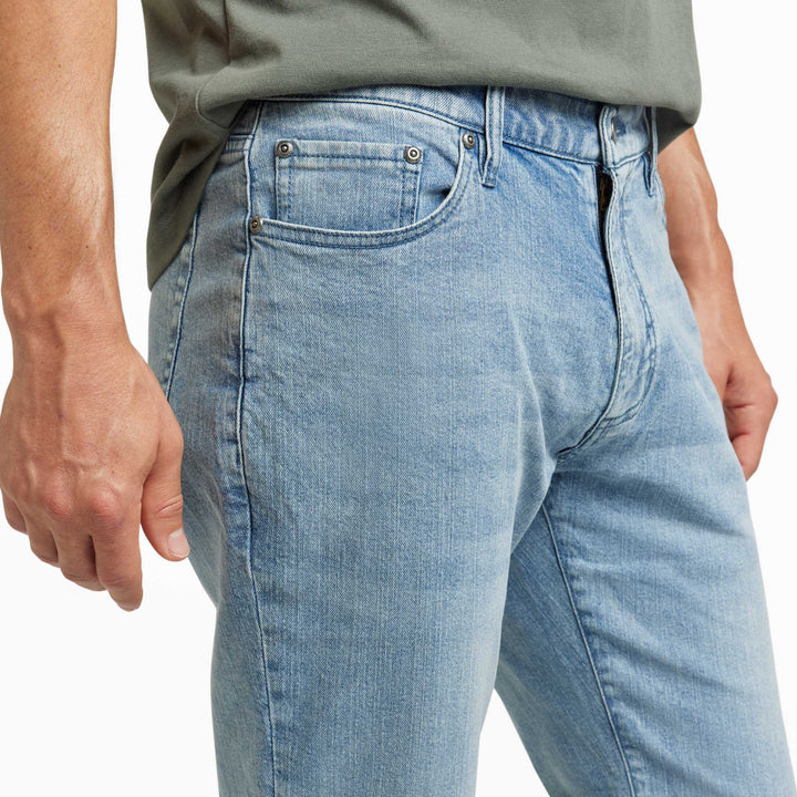 Ash & Erie Straight Fit Light Wash Denim Jeans for Short Men   Straight Fit Jeans
