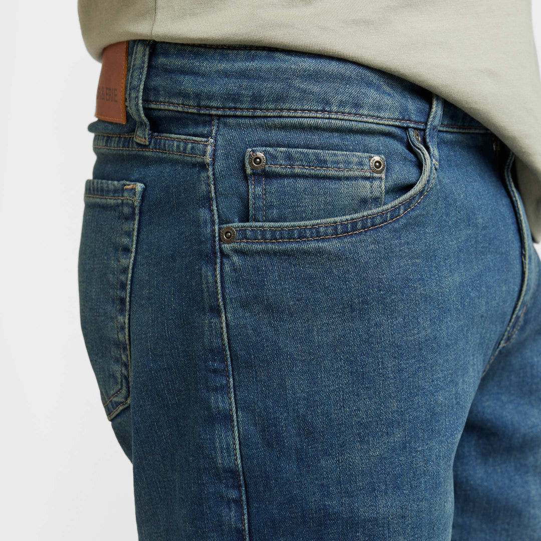 Ash & Erie Straight Fit Original Wash Denim Jeans for Short Men   Straight Fit Jeans