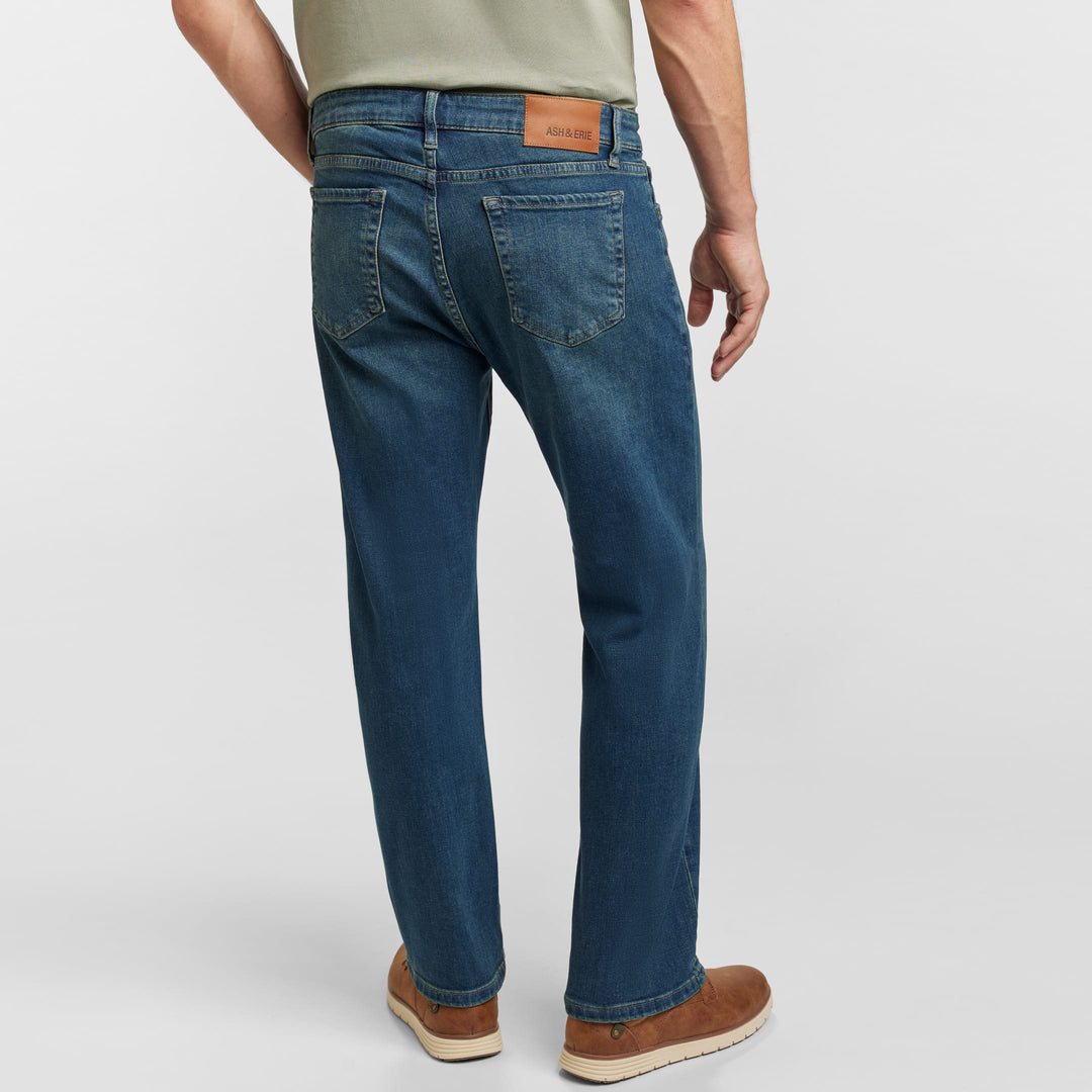 Ash & Erie Straight Fit Original Wash Denim Jeans for Short Men   Straight Fit Jeans