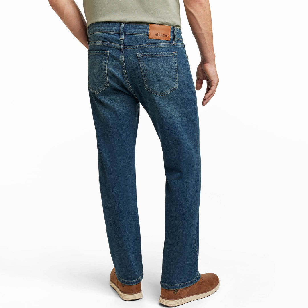 Ash & Erie Straight Fit Original Wash Denim Jeans for Short Men   Straight Fit Jeans