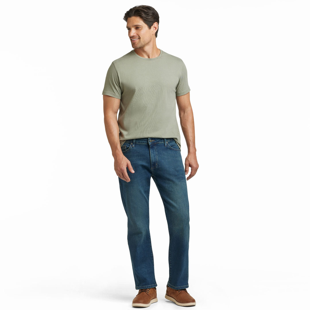 Ash & Erie Straight Fit Original Wash Denim Jeans for Short Men   Straight Fit Jeans