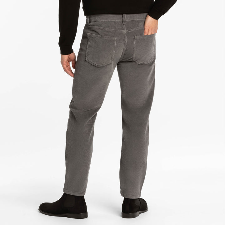 Ash & Erie Grey Stretch Corduroy Pant for Short Men   Stretch Corduroy Pants