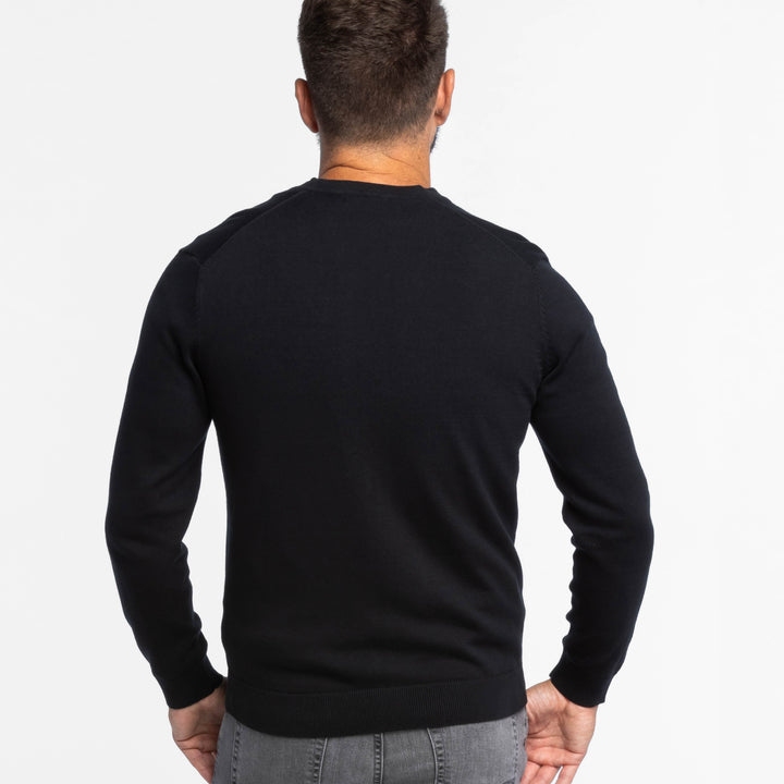 Ash & Erie Black Cardigan Sweater for Short Men   Sweater