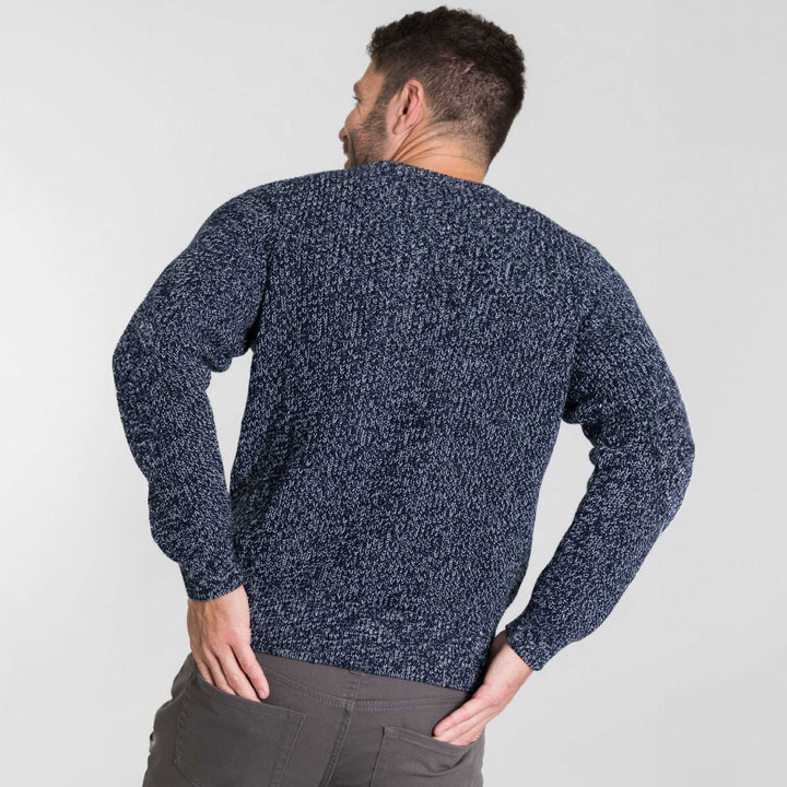 Ash & Erie Deep Navy Knit Sweater for Short Men   Sweater