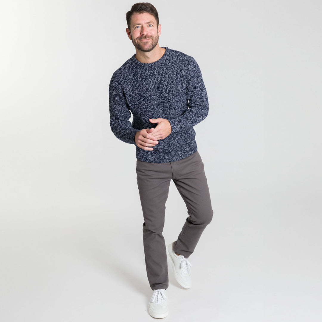 Ash & Erie Deep Navy Knit Sweater for Short Men   Sweater