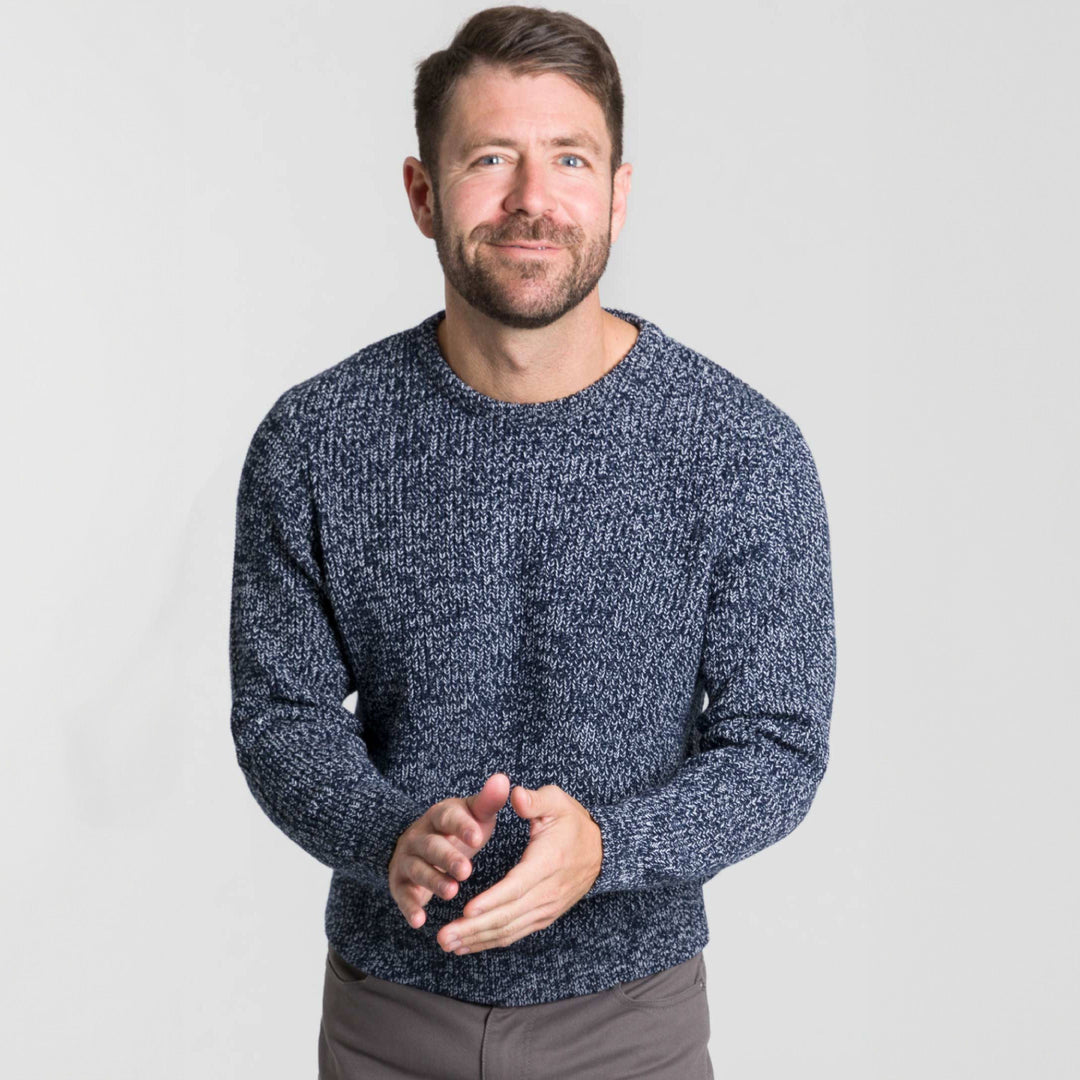 Ash & Erie Deep Navy Knit Sweater for Short Men   Sweater