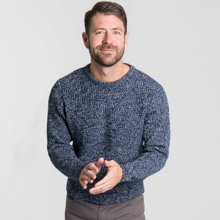 Ash & Erie Deep Navy Knit Sweater for Short Men   Sweater