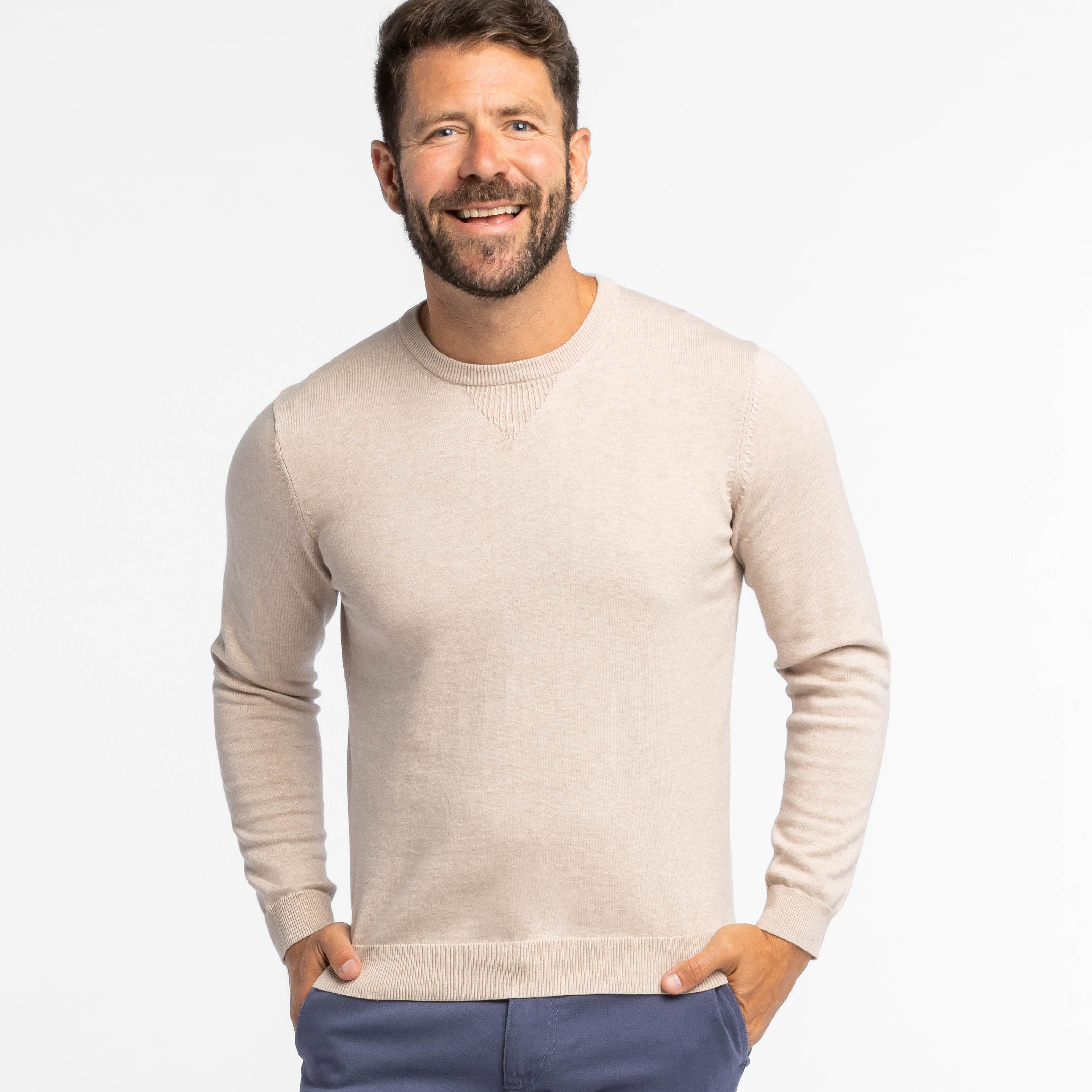 Buy Dune Cotton Crew Neck Sweater for Short Men Ash Erie