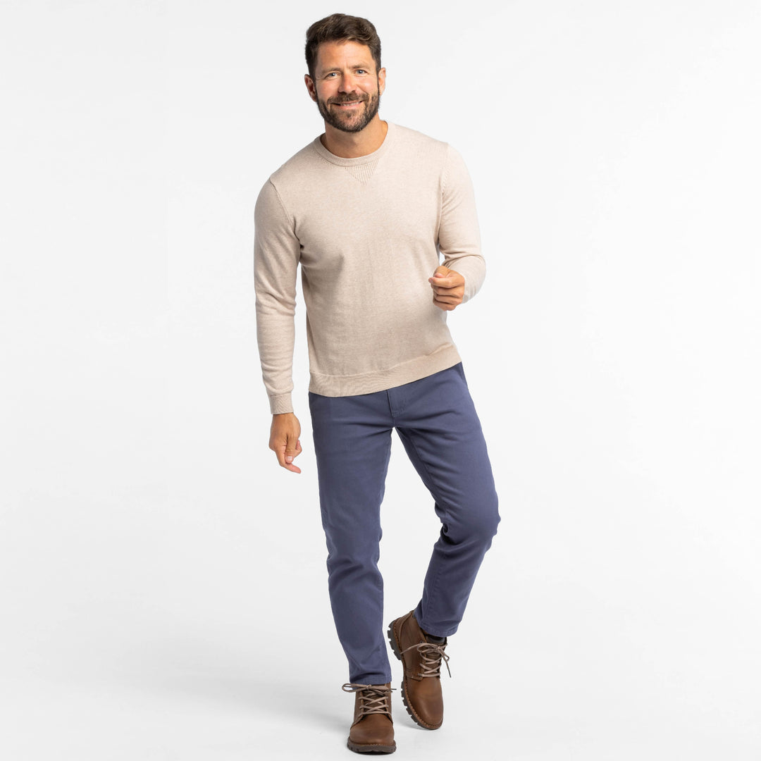 Buy Dune Cotton Crew Neck Sweater for Short Men | Ash & Erie   Sweater