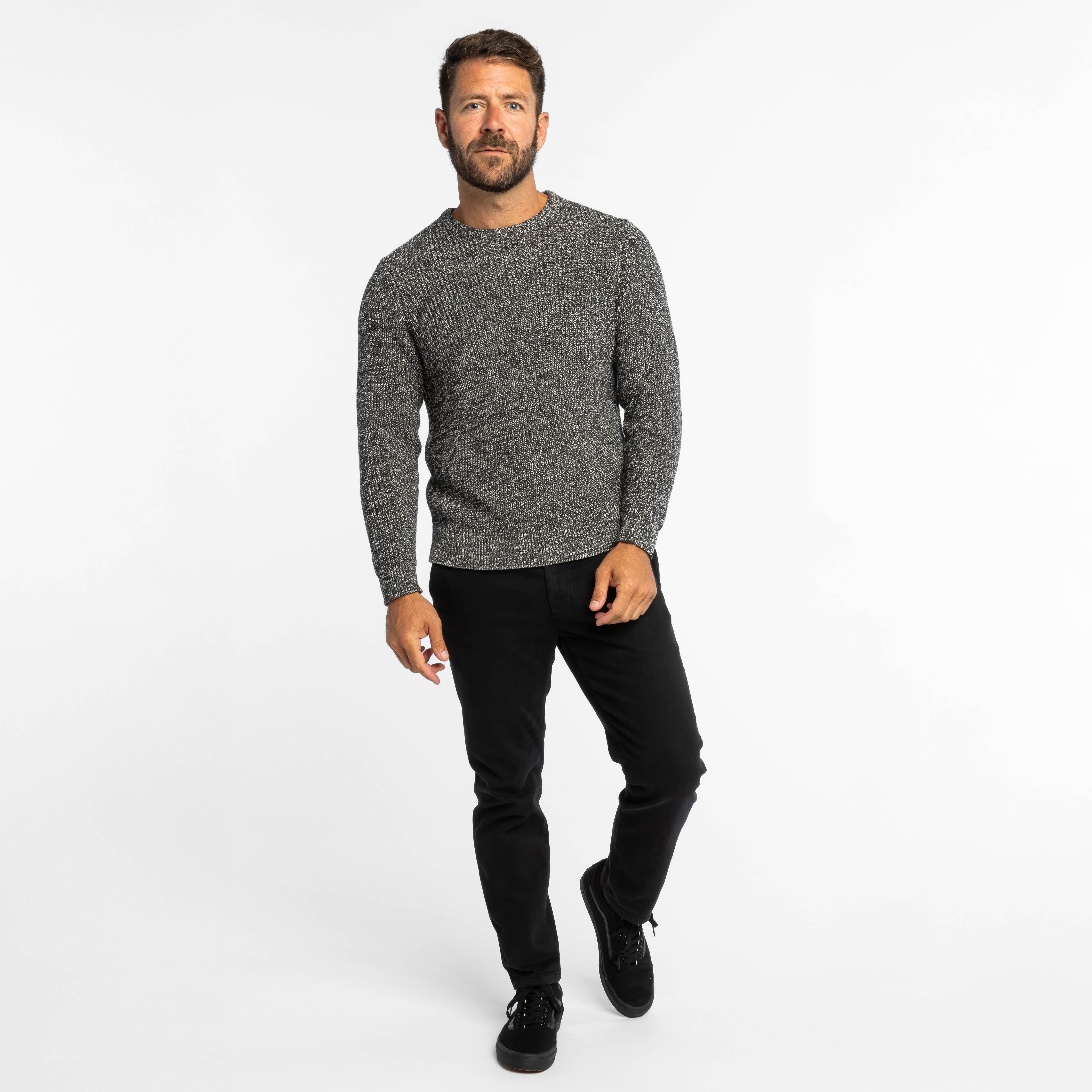 Buy Fog Grey Knit Sweater for Short Men Ash Erie