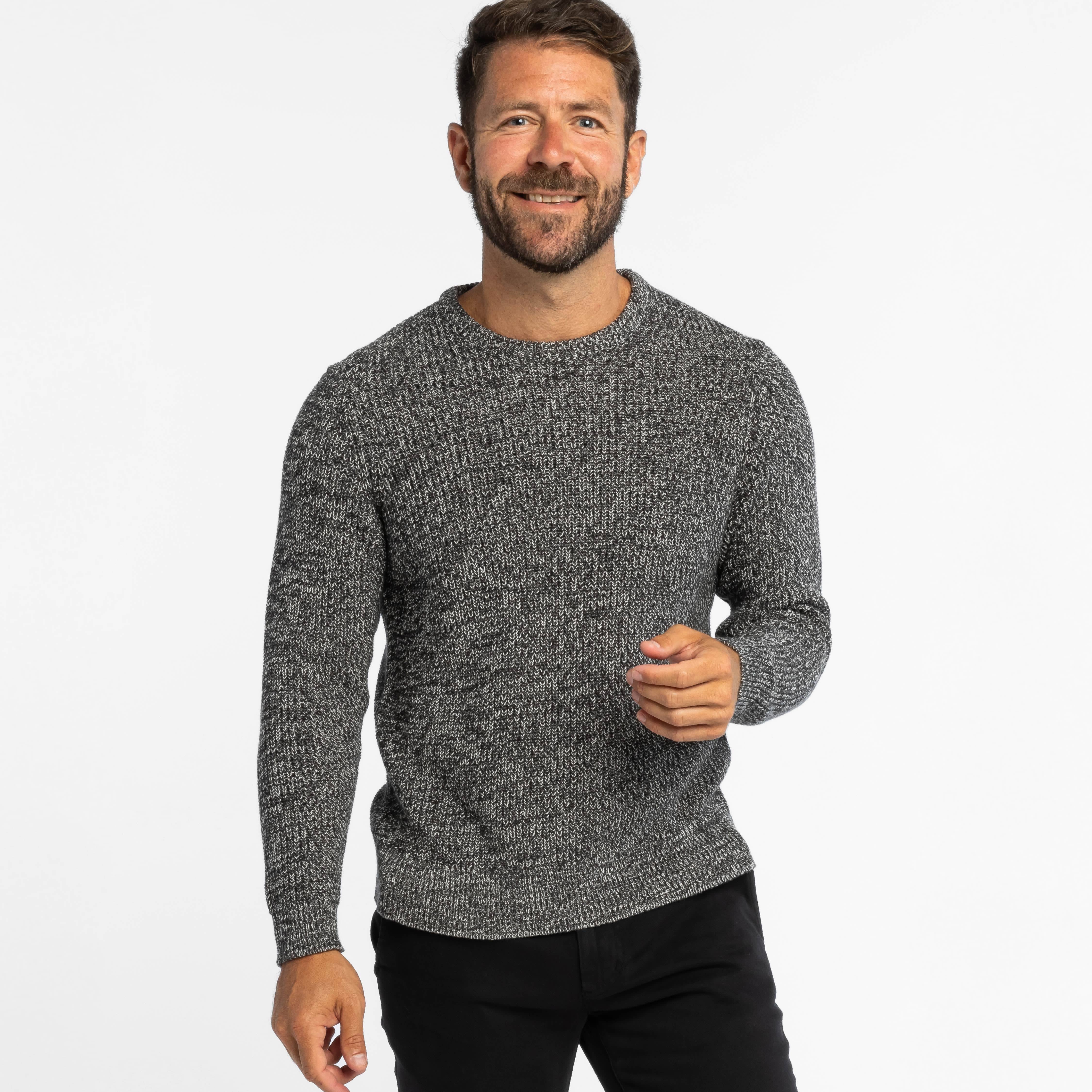 Buy Fog Grey Knit Sweater for Short Men | Ash & Erie   Sweater