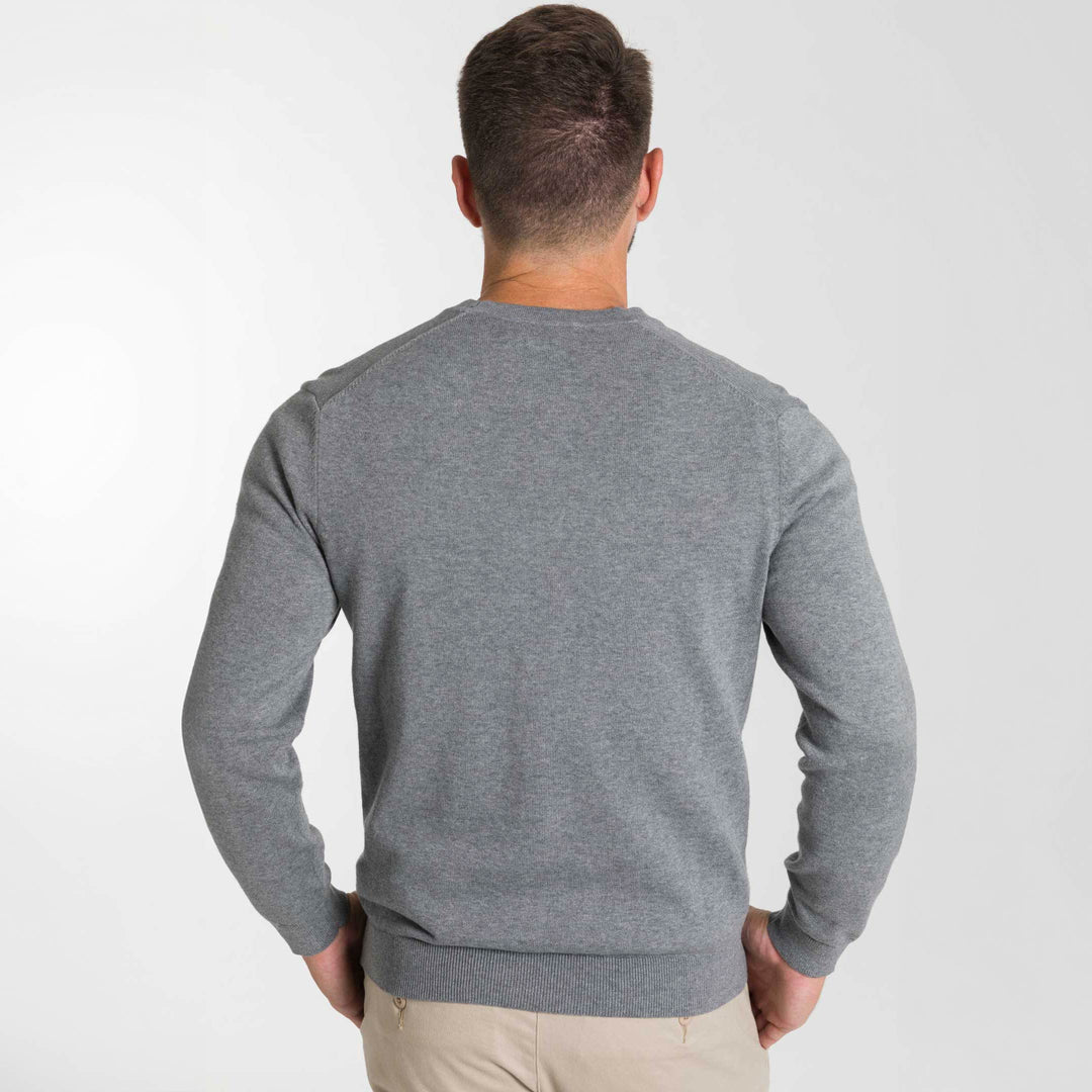 Ash & Erie Light Grey Cardigan Sweater for Short Men   Sweater