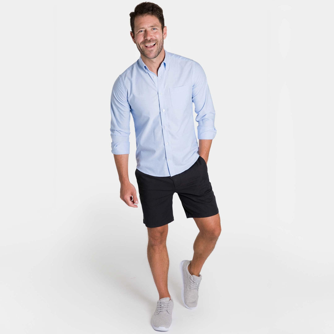 Ash & Erie Black Transit Tech Chino Short for Short Men   Tech Chino Short