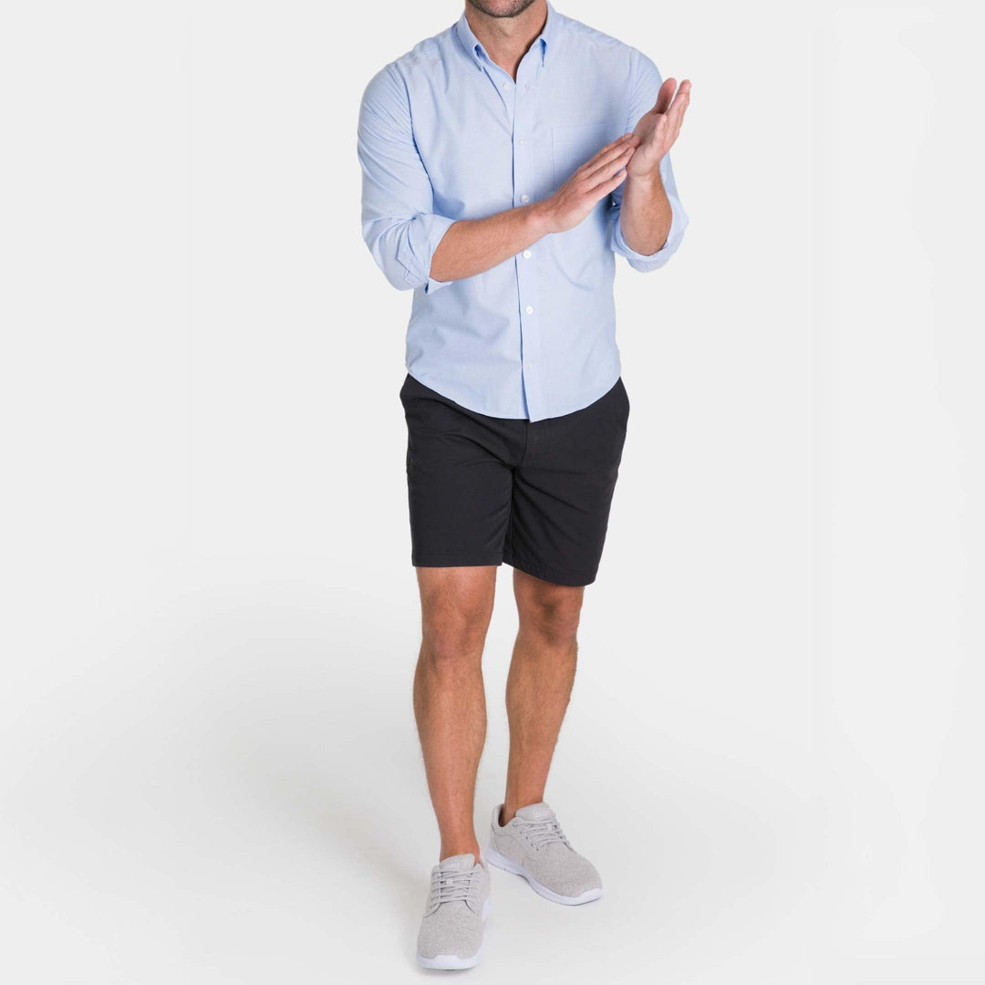 Ash & Erie Black Transit Tech Chino Short for Short Men   Tech Chino Short