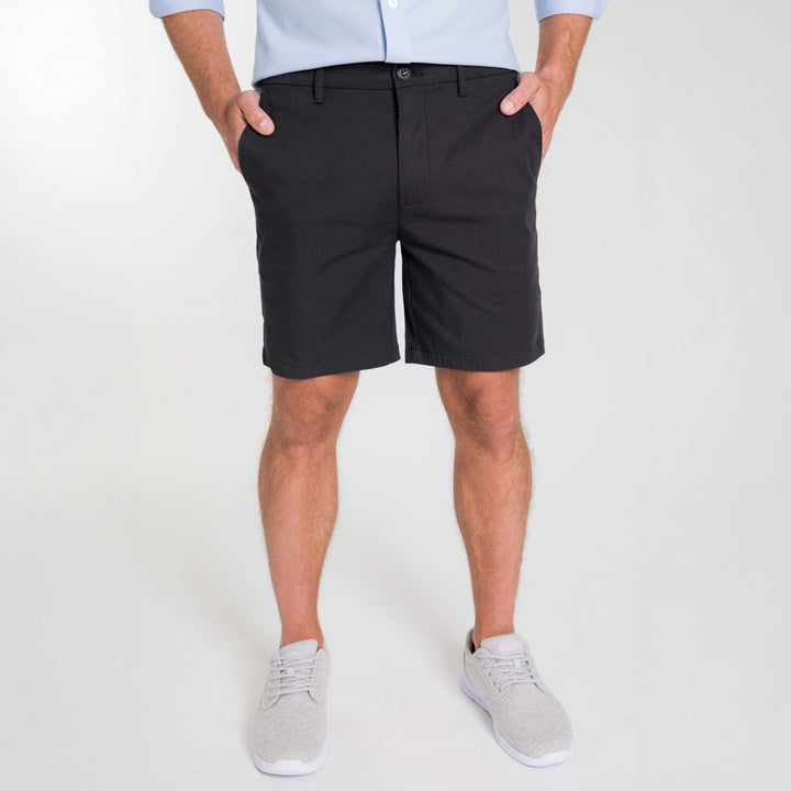 Ash & Erie Black Transit Tech Chino Short for Short Men   Tech Chino Short