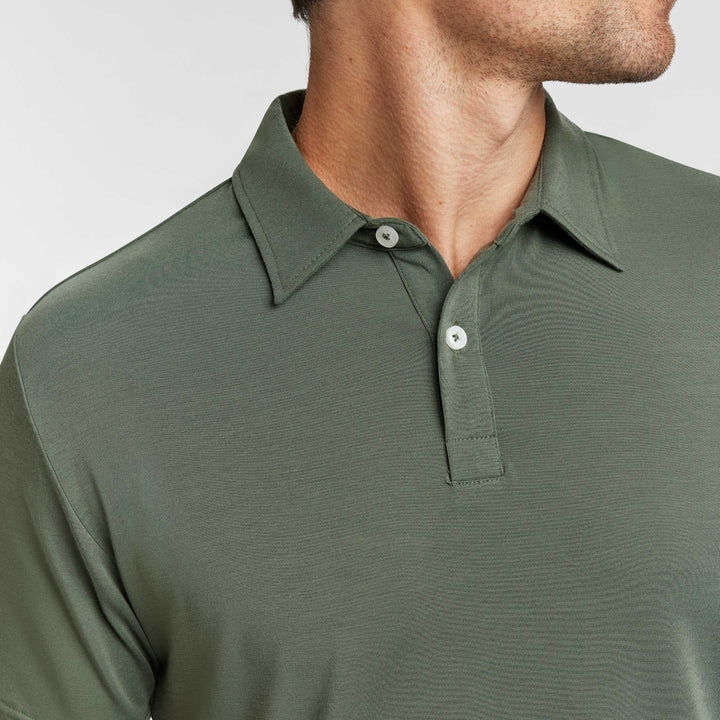 Ash & Erie Dark Green Tech Polo Shirt for Short Men   Tech Polo Shirt
