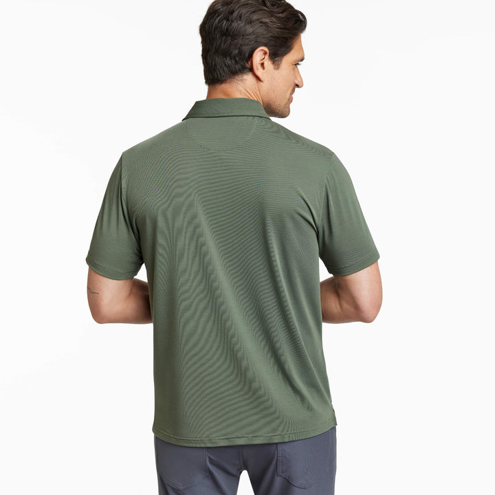 Ash & Erie Dark Green Tech Polo Shirt for Short Men   Tech Polo Shirt
