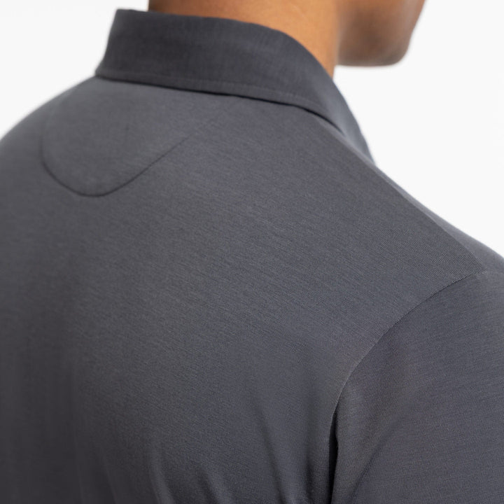 Ash & Erie Dark Grey Tech Polo Shirt for Short Men   Tech Polo Shirt
