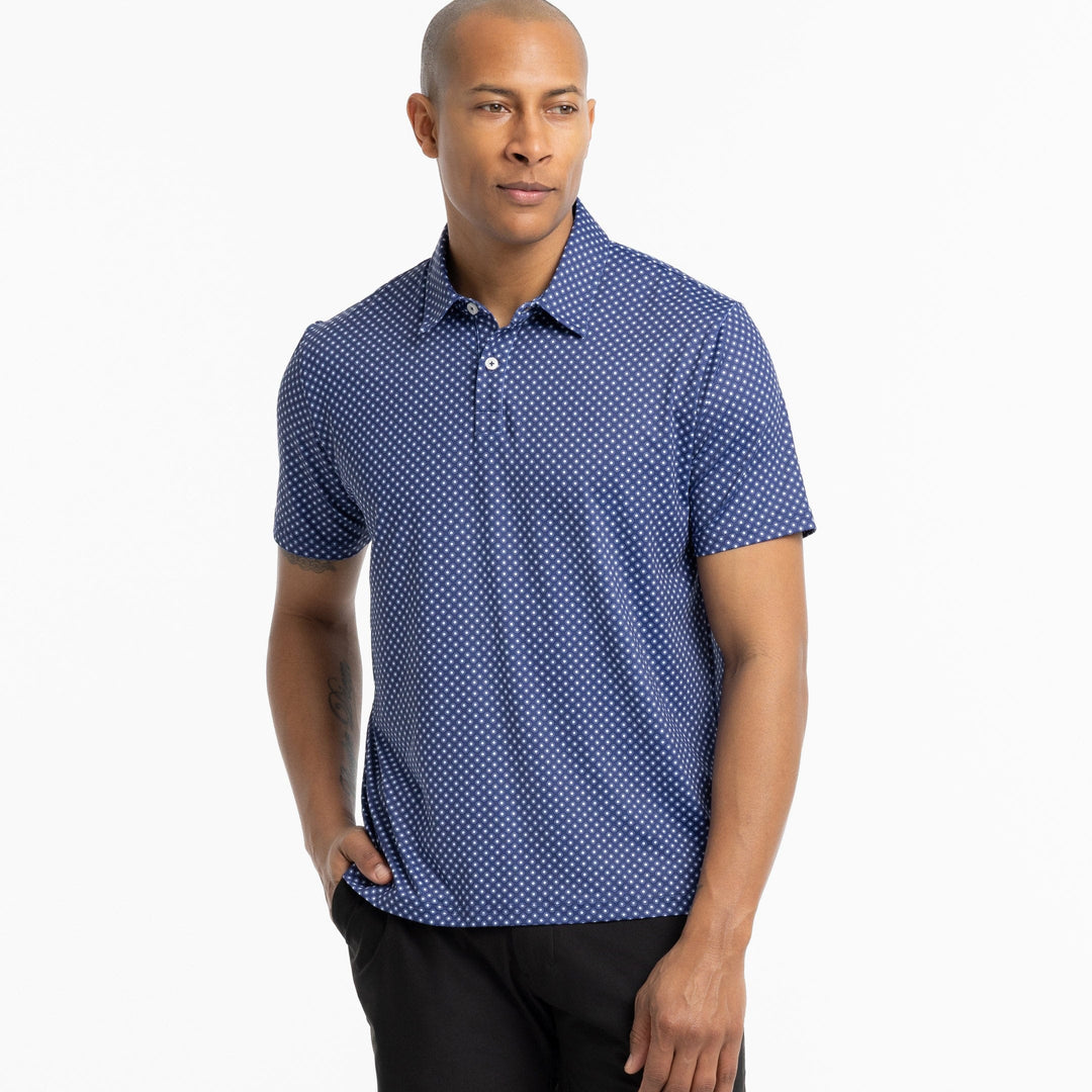 Ash & Erie Ellipses Tech Polo Shirt for Short Men   Tech Polo Shirt