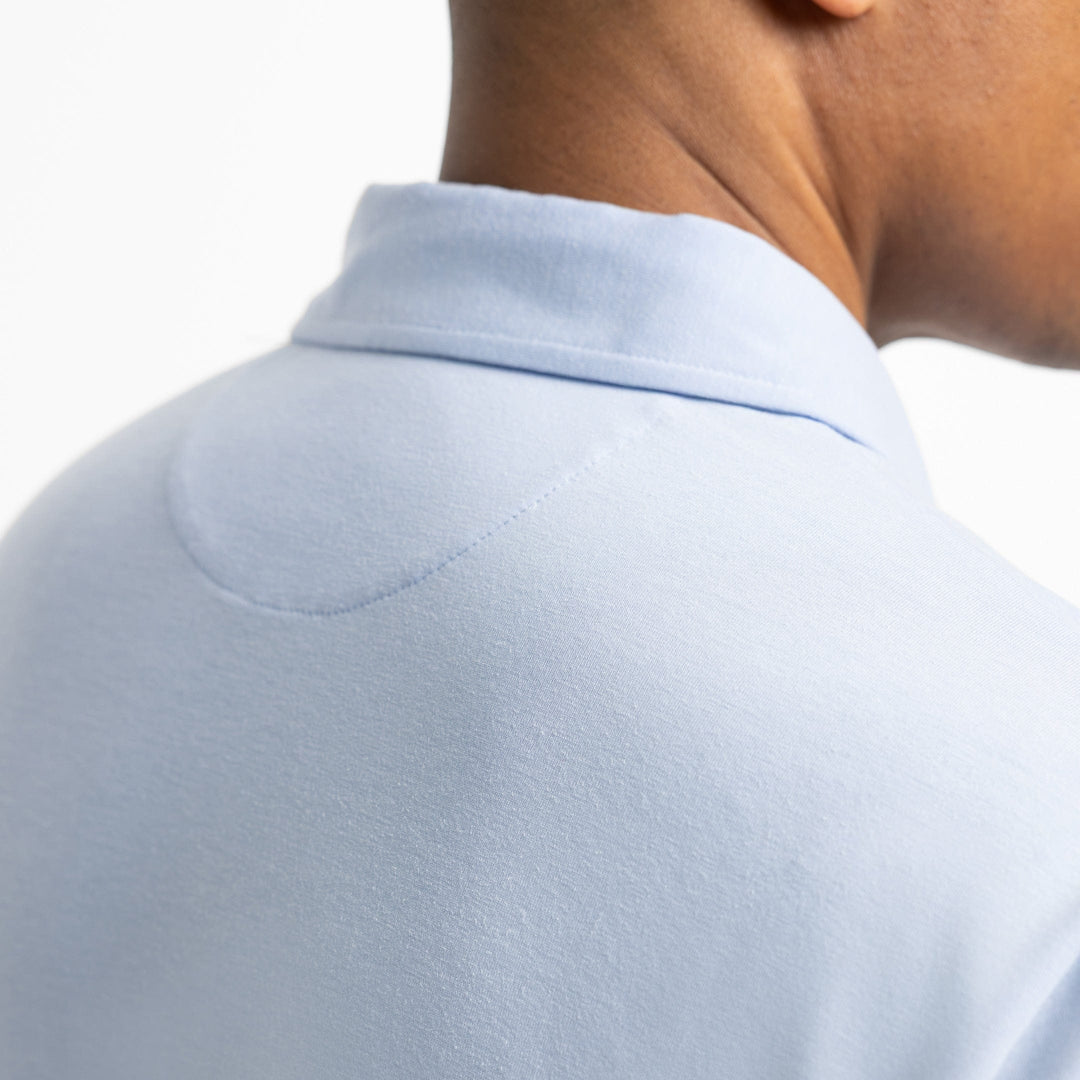 Ash & Erie Light Blue Tech Polo Shirt for Short Men   Tech Polo Shirt