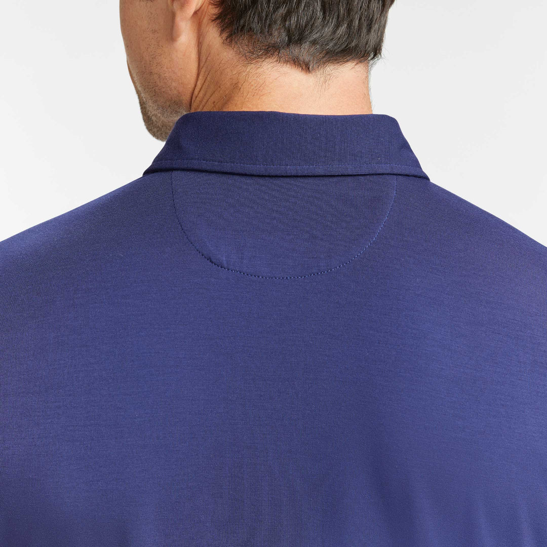 Ash & Erie Midnight Blue Tech Polo Shirt for Short Men   Tech Polo Shirt