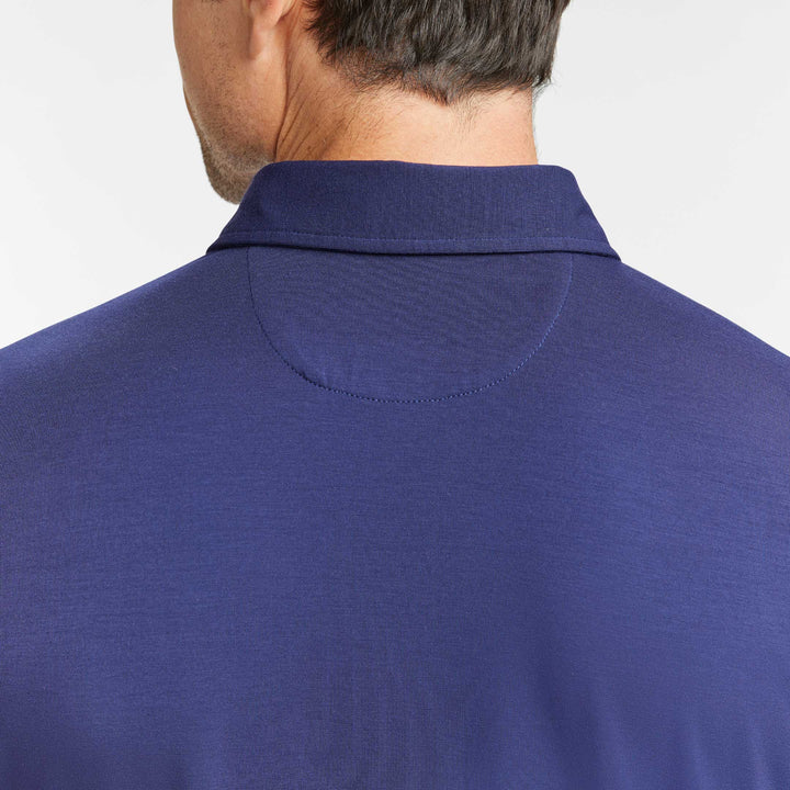 Ash & Erie Midnight Blue Tech Polo Shirt for Short Men   Tech Polo Shirt