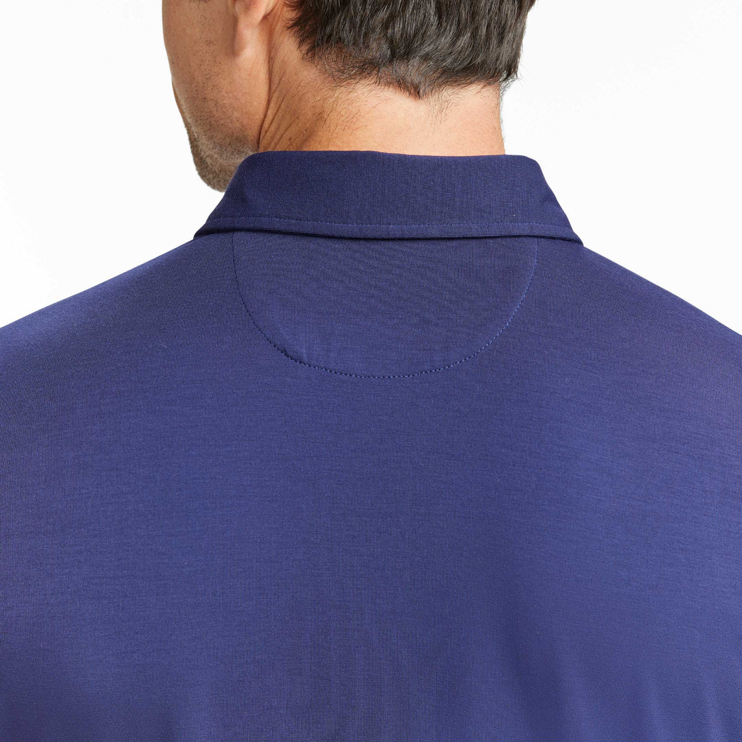 Ash & Erie Midnight Blue Tech Polo Shirt for Short Men   Tech Polo Shirt