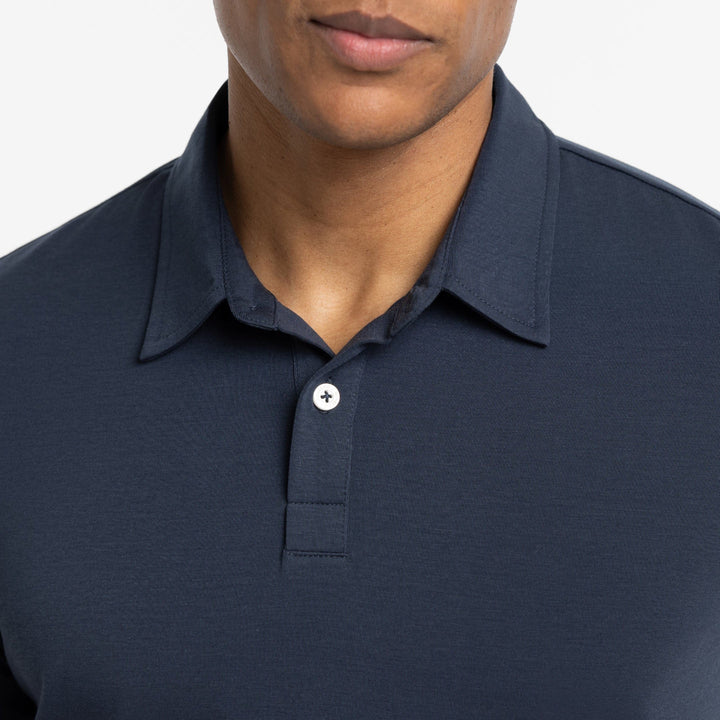 Ash & Erie True Navy Tech Polo Shirt for Short Men   Tech Polo Shirt