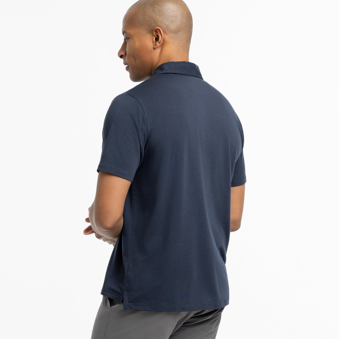 Ash & Erie True Navy Tech Polo Shirt for Short Men   Tech Polo Shirt
