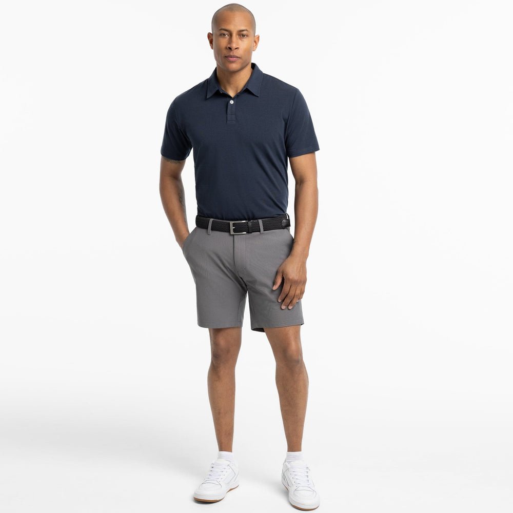 Ash & Erie True Navy Tech Polo Shirt for Short Men   Tech Polo Shirt