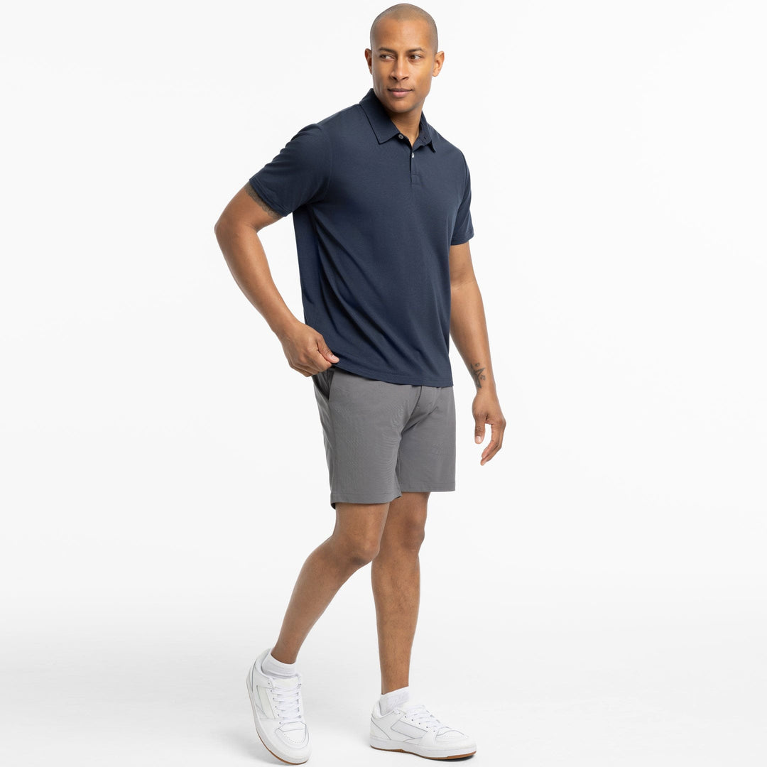 Ash & Erie True Navy Tech Polo Shirt for Short Men   Tech Polo Shirt