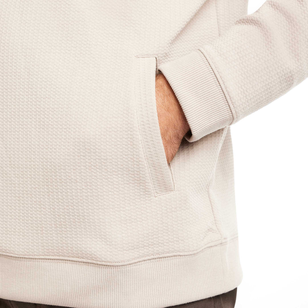 Ash & Erie Khaki Waffle Hoodie for Short Men   Waffle Hoodie
