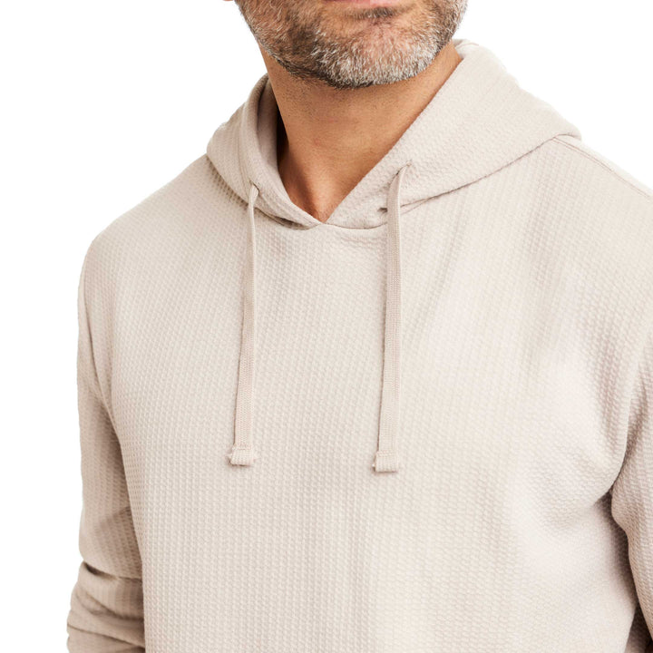 Ash & Erie Khaki Waffle Hoodie for Short Men   Waffle Hoodie
