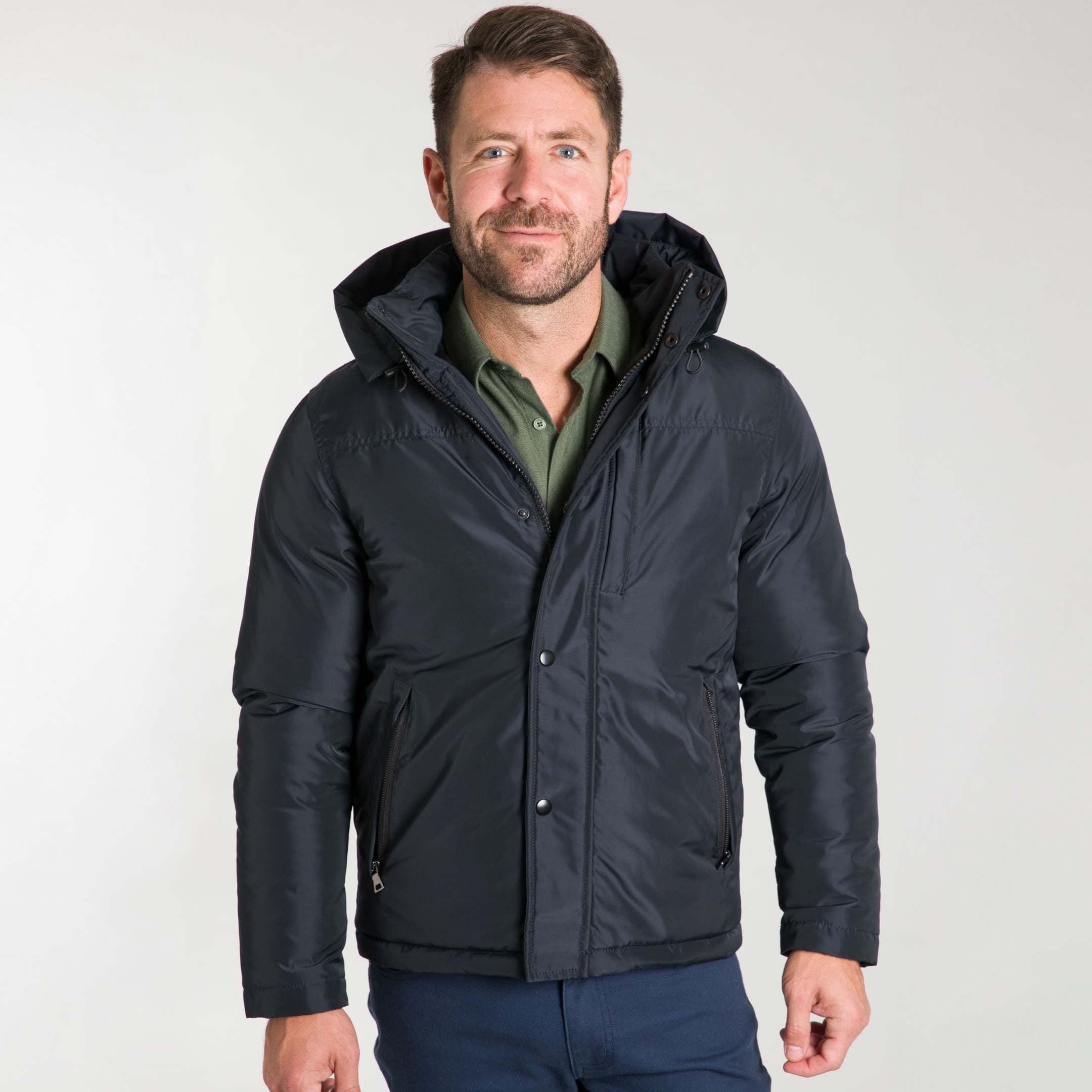 Ash & Erie Black Fjord Parka for Short Men   Winter Parka