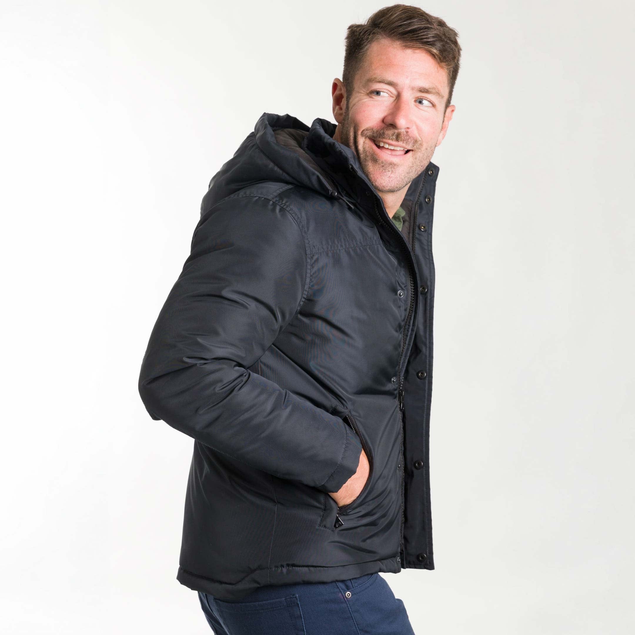 Ash & Erie Black Fjord Parka for Short Men   Winter Parka