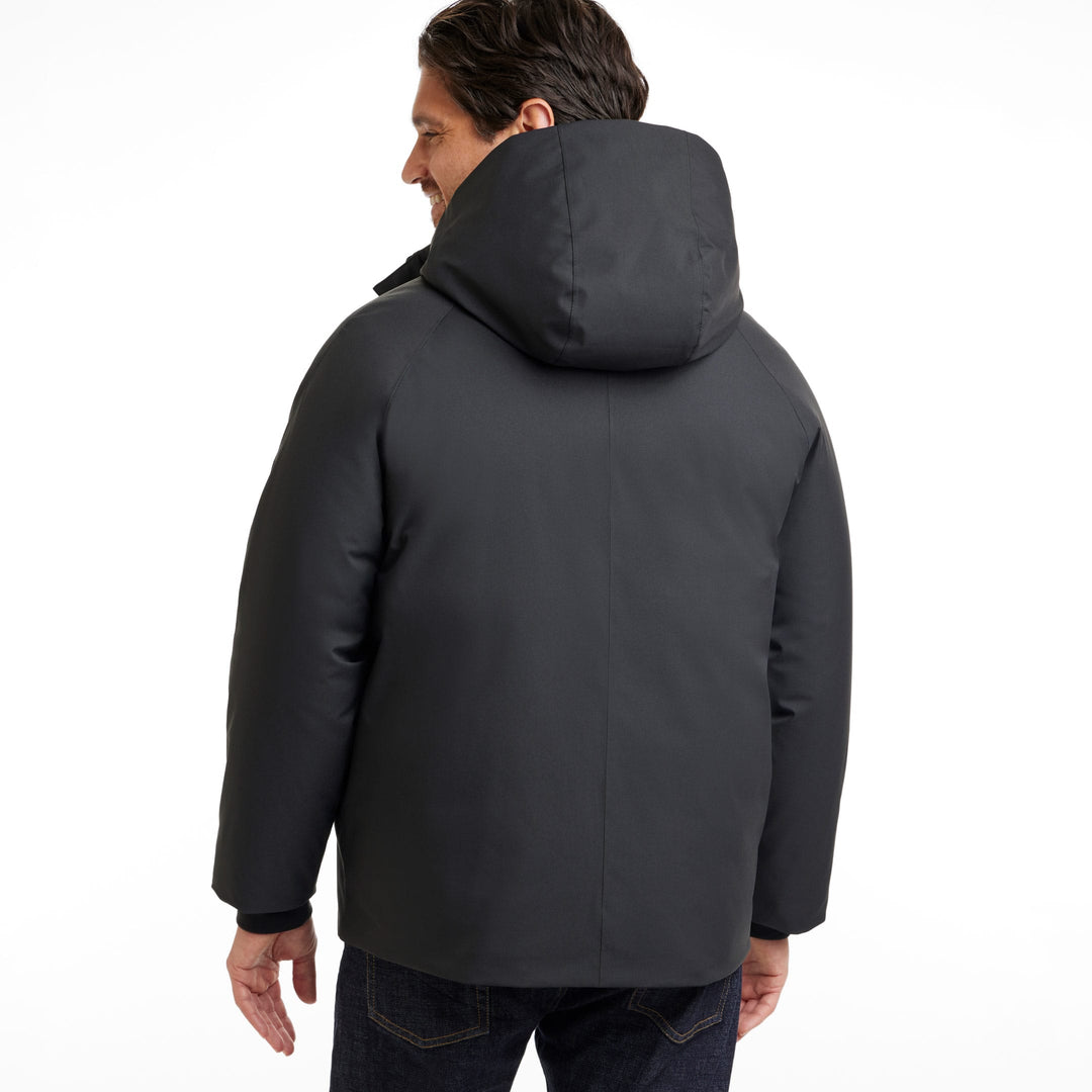 Ash & Erie Black Tundra Parka for Short Men   Winter Parka