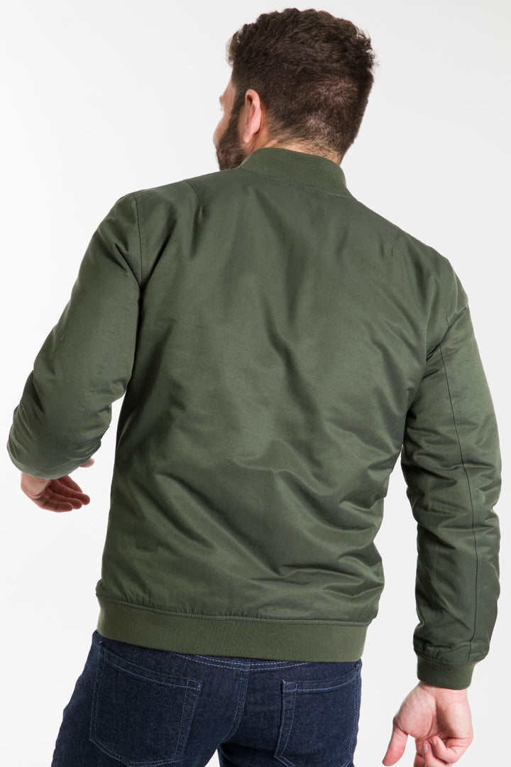 Ash & Erie Dark Green Bomber Jacket for Short Men   Bomber Jacket