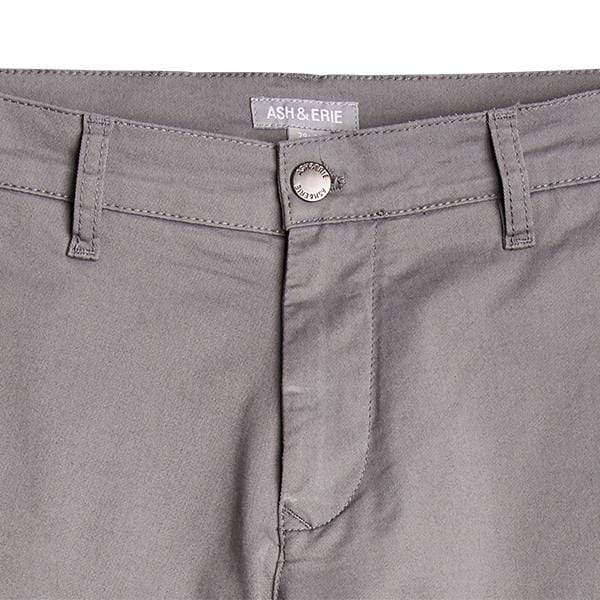 Buy Grey Lightweight Stretch Chinos for Short Men | Ash & Erie   Chino Pants