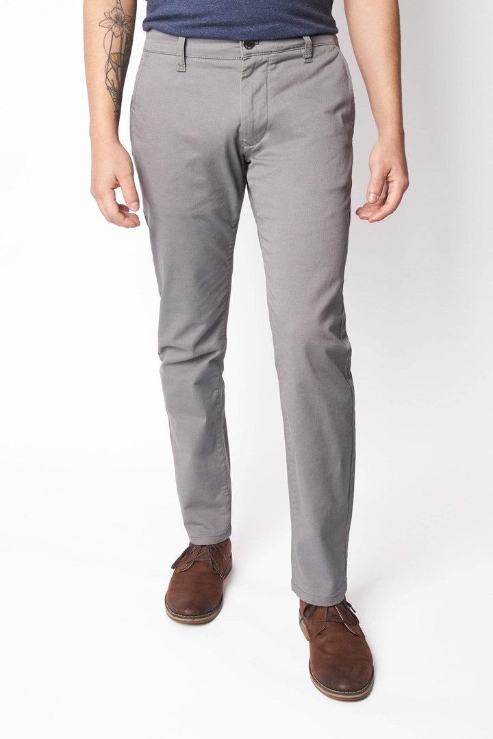 Buy Grey Lightweight Stretch Chinos for Short Men | Ash & Erie   Chino Pants