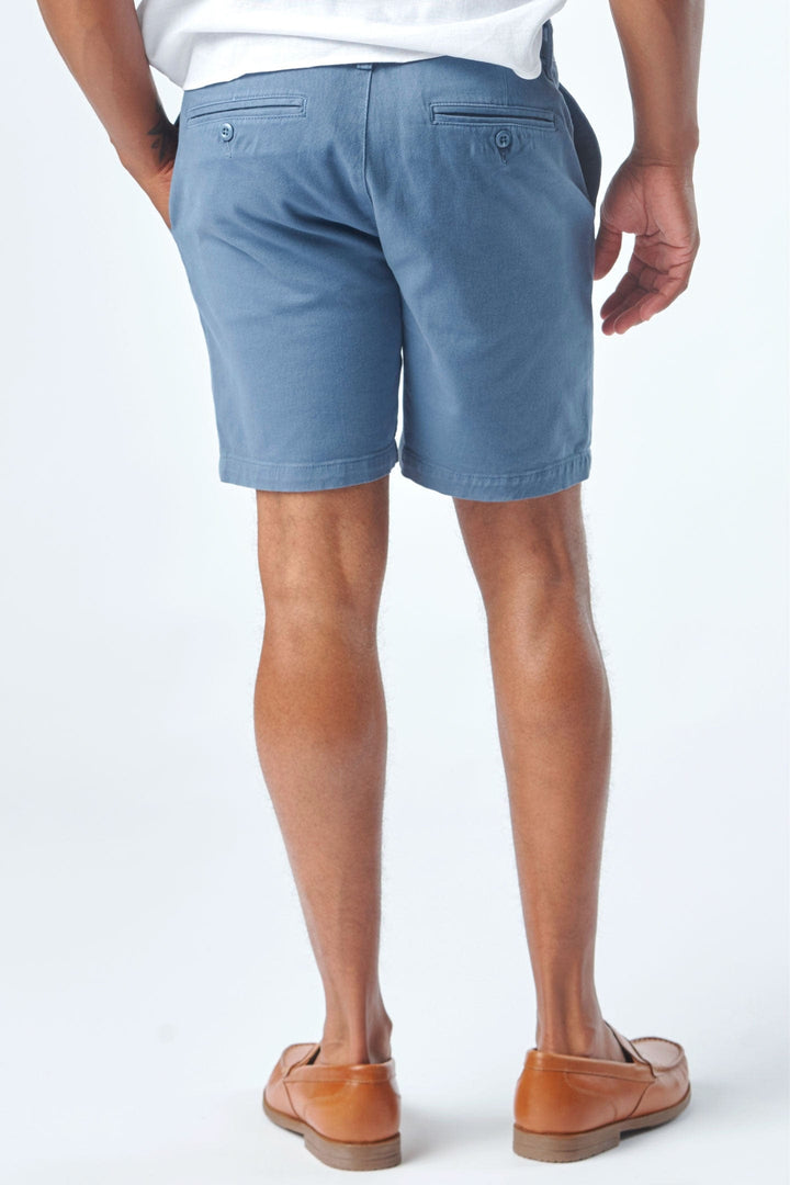Buy Deep Blue Stretch Washed Chino Short for Short Men | Ash & Erie   Chino Shorts