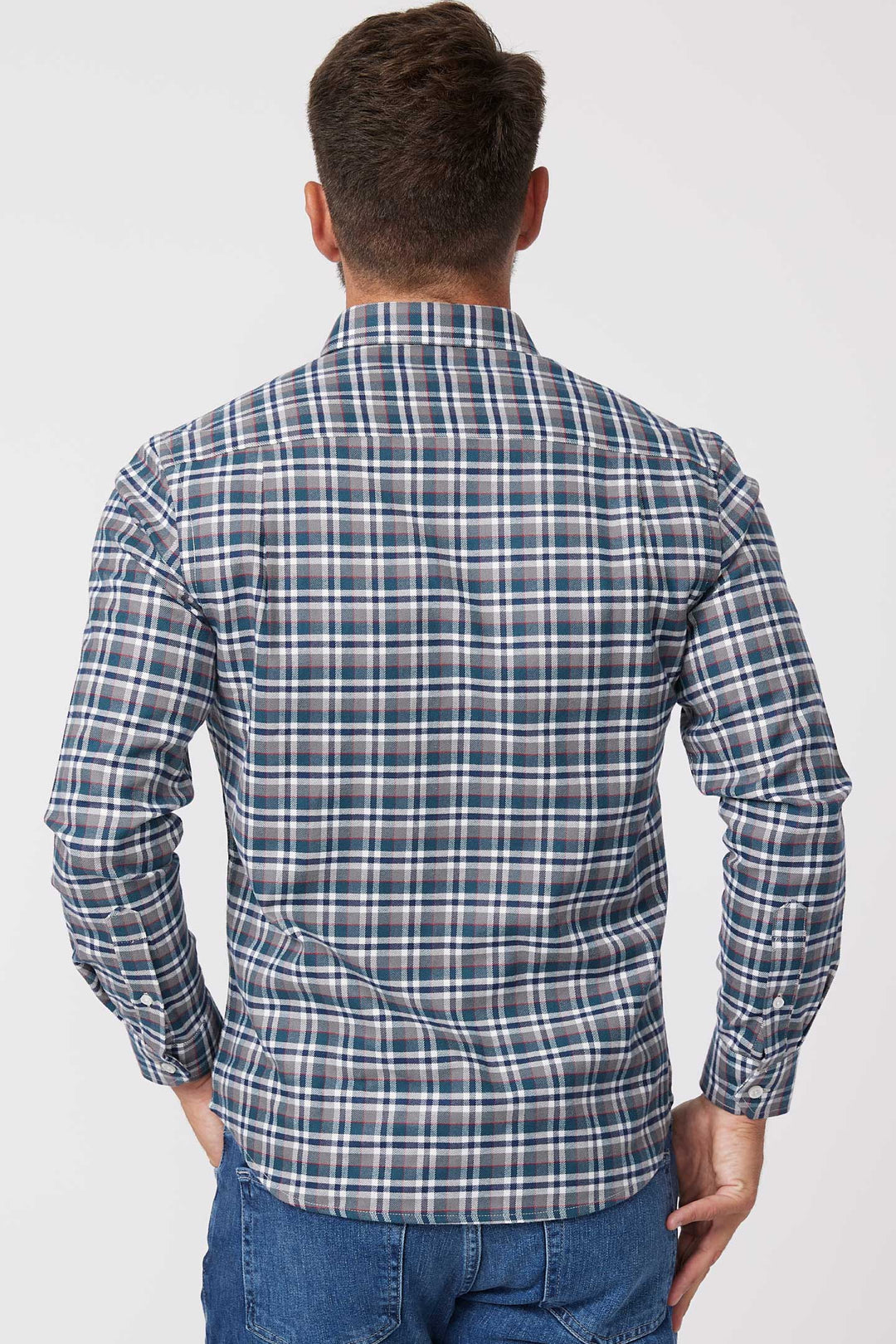 Buy Sequoia Plaid Flannel Button-Down Shirt for Short Men | Ash & Erie   Flannel Everyday Shirt