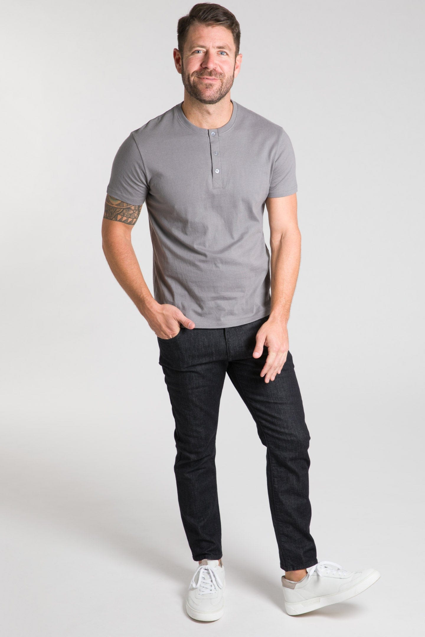 Light store grey henley