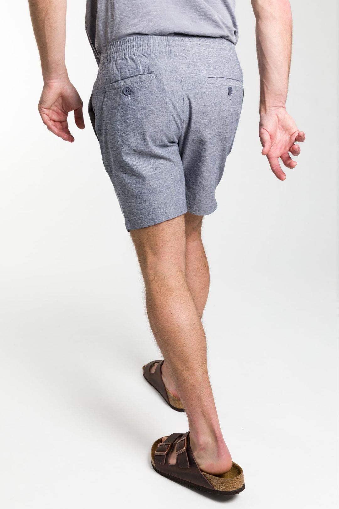 Buy Blue Linen Short for Short Men | Ash & Erie   Linen Short