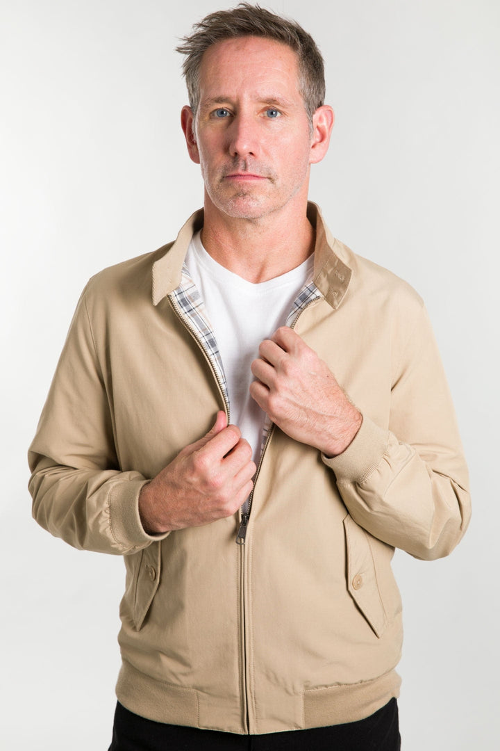 Buy Khaki Harrington Jacket for Short Men | Ash & Erie   Peacoat