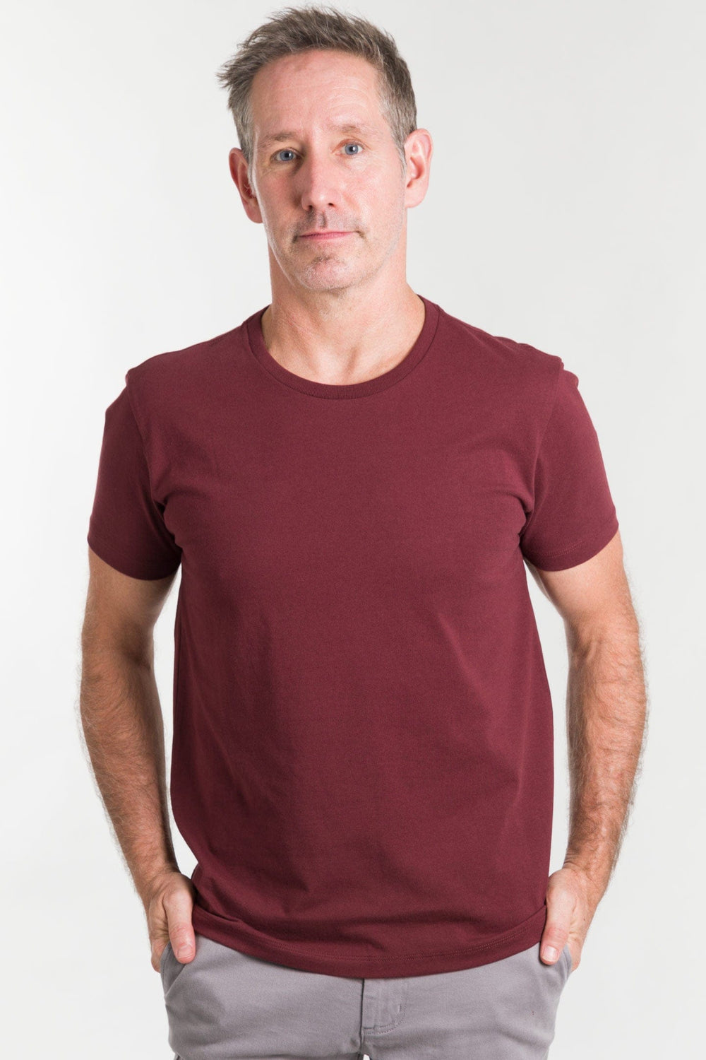 Buy Winestain Pima Cotton Crew Neck T-Shirt for Short Men | Ash & Erie   Premium Tee