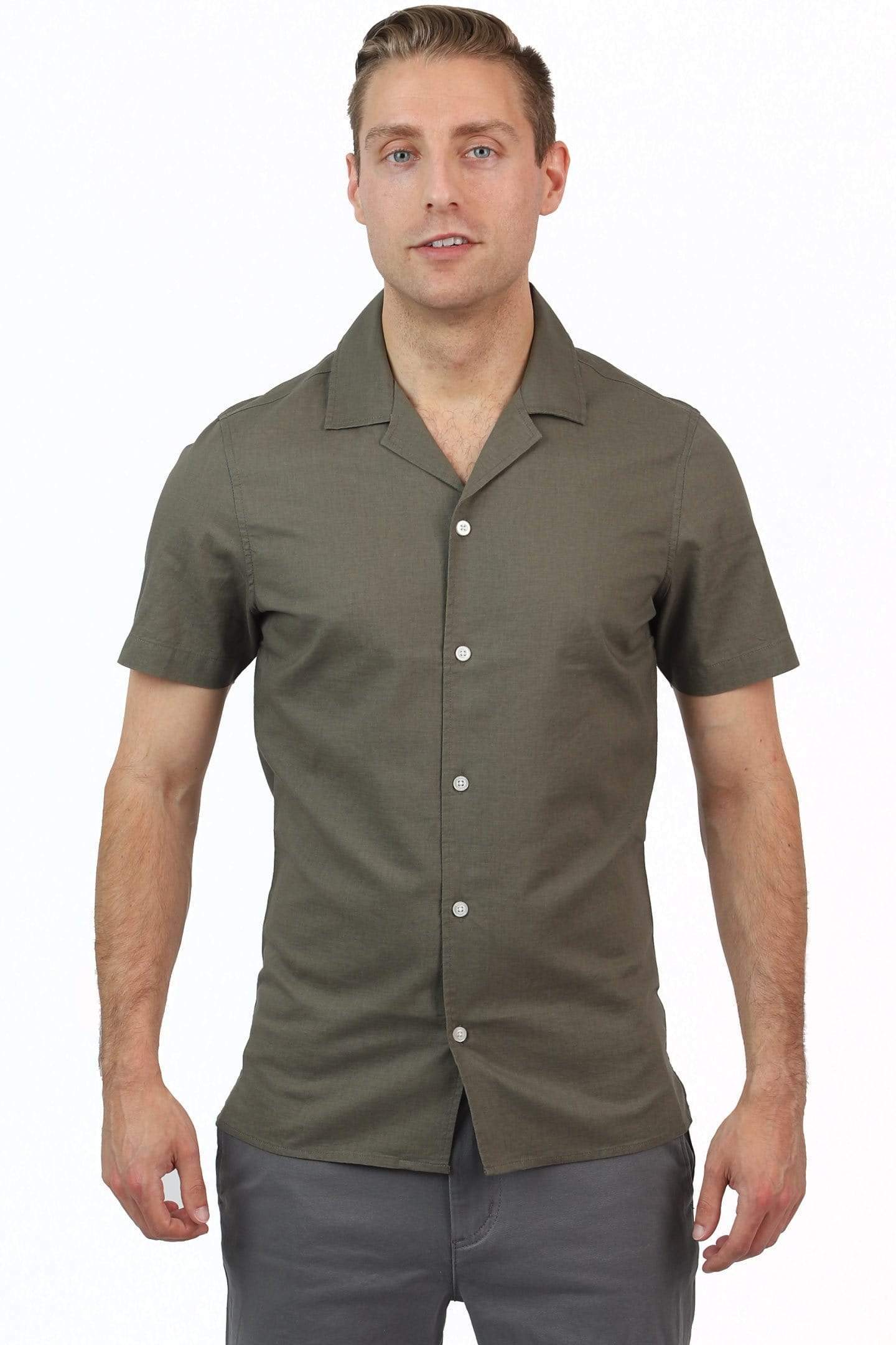 Canopy Green Open Collar Shirt